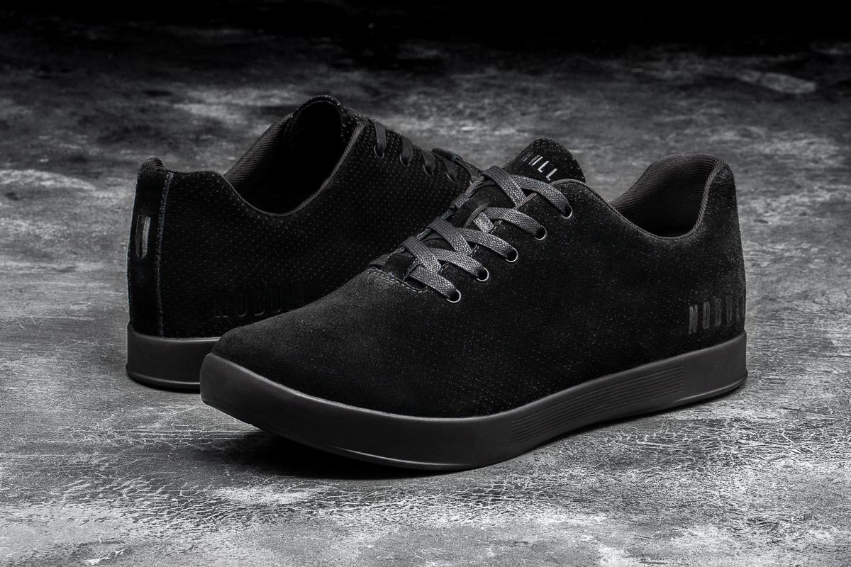 Nobull Suede Men's Trainers Black | Australia (YT3879)